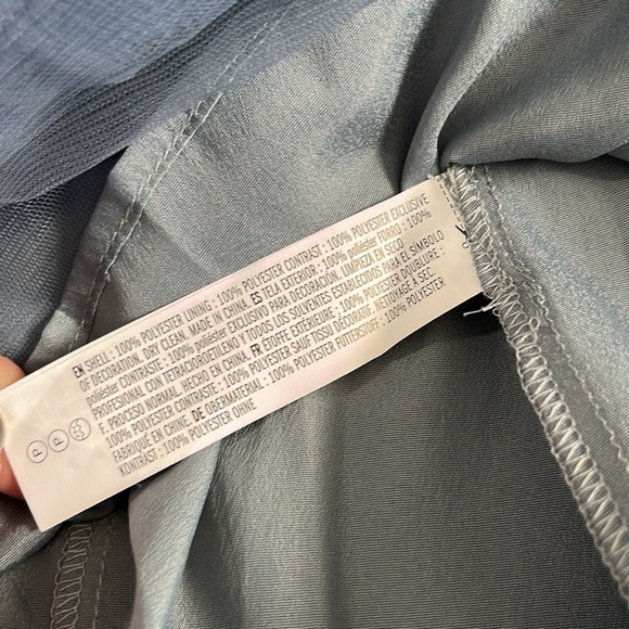 Endless Rose Blue Tulle Tiered Mini Dress With Jeweled Belt Size Small NWT - Picture 11 of 13